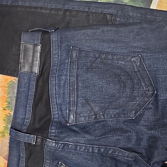True Religion Rocco Slim Fit Blue & Black Jeans Size 38x34 - Picture 12 of 12